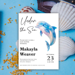 Aquarel Baby Shower Onder de Zee Kaart