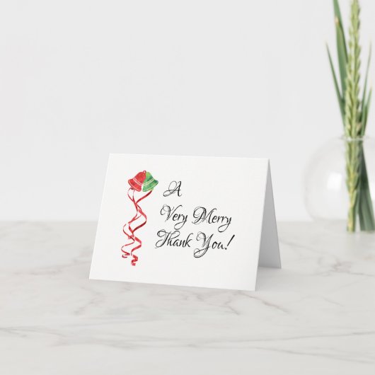 Aquarel Bellen/Kerst/Huwelijks Dankjewel Bedankkaart (Voorkant)