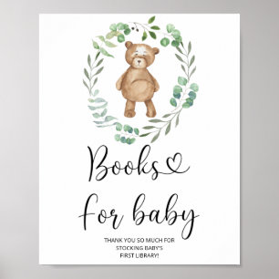 Aquarel berenbabyboek poster