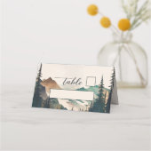 Aquarel Bergen Dennenbos Bruiloft (Achterkant)