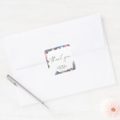 Aquarel bessen - dank je vierkante sticker (Envelop)