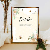 Aquarel bij Drink zelf Poster