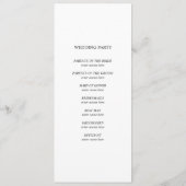 Aquarel blad bruiloft programma (Achterkant)