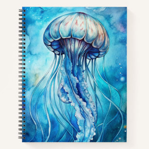 AQUAREL BLAUWE GROEDE KWAL NOTITIEBOEK