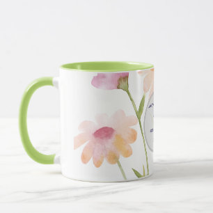 aquarel bloem bewerkbaar mok