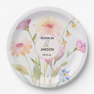 aquarel bloem bewerkbaar papieren bordje