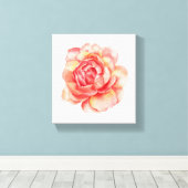 Aquarel Bloem canvas (Insitu (Houten vloer))