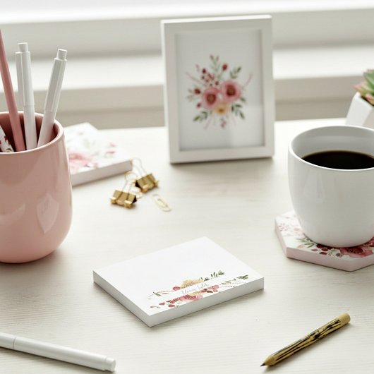 Aquarel bloem persoonlijk  post-it® notes