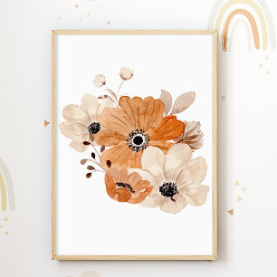 Aquarel Bloem Poster Natuur Kinderkamer Print