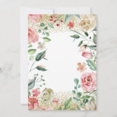 Aquarel Bloem Tuin Thee Feest Bedankkaart Kaart (Achterkant)