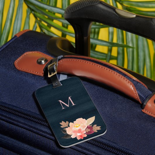 Aquarel bloemen bagagelabel (Voorkant Insitu 1)