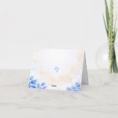 Aquarel Bloemen Bruiloft Bedankkaart (Achterkant)