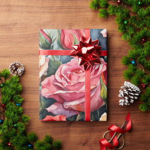 Aquarel bloemen cadeaupapier