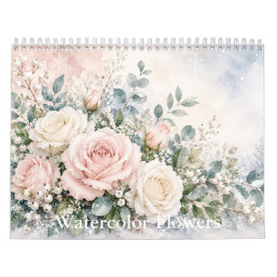 Aquarel Bloemen Kalender