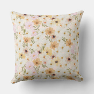 Aquarel Bloemen Print Gooi Kussen