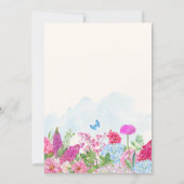 Aquarel bloementuin kaart (Achterkant)