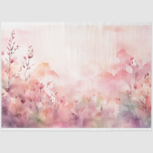 aquarel bloemenweefselpapier tissuepapier (Voorkant)