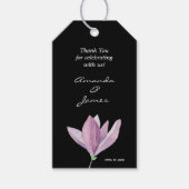 Aquarel Bloemige Dank Je Cadeaulabel (Voorkant)