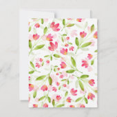 Aquarel Bloemmotief Uitnodiging (Achterkant)