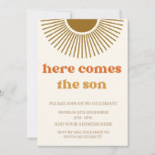 Aquarel Boho Retro hier komt de zon op maat  Kaart (Voorkant)