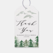 Aquarel Bos Bruiloft Thank You Cadeaulabel (Achterkant)