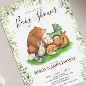 Aquarel bos koppels baby shower kaart