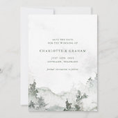 Aquarel Bos Save The Date (Voorkant)