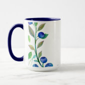 Aquarel bosbessen ontwerp mok (Links)