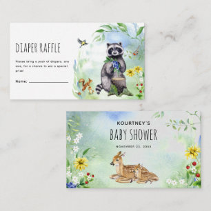 Aquarel Bosdieren Luiers Raffle Informatiekaartje