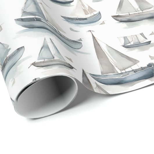 Aquarel boten inpakpapier (Rol Hoek)