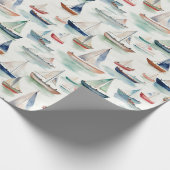 Aquarel boten inpakpapier (Hoek)