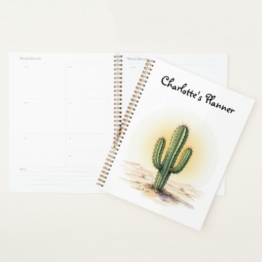 Aquarel cactus planner (Display)