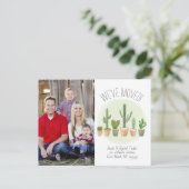 Aquarel Cactus Wij Zijn Verhuisd Verhuisbericht Briefkaart (Staand voorkant)