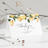 Aquarel citroen bruidsfeest bedankkaart