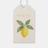 Aquarel Citroen Dank Je  Cadeaulabel (Achterkant)