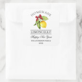 Aquarel Citroen Thuisgemaakte Limoncello Nieuwjaar Vierkante Sticker (Tas)