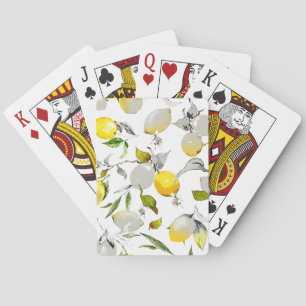 Aquarel citroenen 20 pokerkaarten