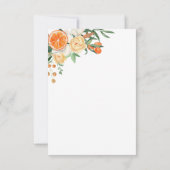 Aquarel Citrus Bloem Bruidsfeest Dank Je Bedankkaart (Achterkant)