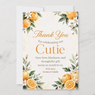 Aquarel Citrus Little Cutie Bedanktkaart Bedankkaart