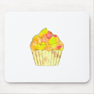 Aquarel Cupcake Schilderij Muismat