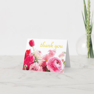 Aquarel Dank Je Handgeschreven Script Rozen Bedankkaart