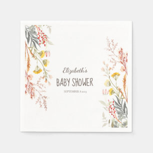 Aquarel Droog Bloemwei Wildflower Servet