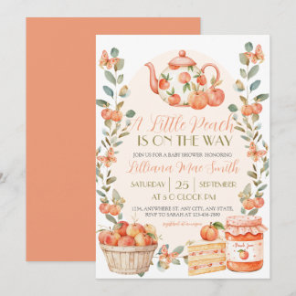 Aquarel Een Klein Perzik is Onderweg Kaart