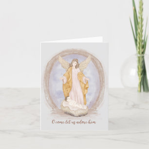 Aquarel engel en baby Jezus op maat Feestdagen Kaart