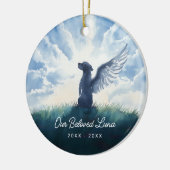 Aquarel Engel Hond Condoleance Sympathie Keramisch Ornament (Links)