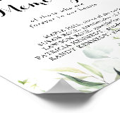 Aquarel Eucalyptus Groene Begroeiing Ter Herinneri Poster (Hoek)