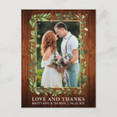 Aquarel Eucalyptus Hout Gouden Liefde en Dank Briefkaart (Voorkant)