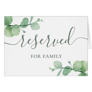 Aquarel eucalyptus script huwelijks gereserveerd b