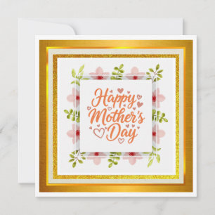 Aquarel Fijne Moederdag I Elegante Bloemen Kaart