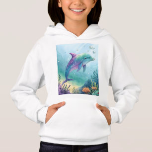 Aquarel geschilderde dolfijn